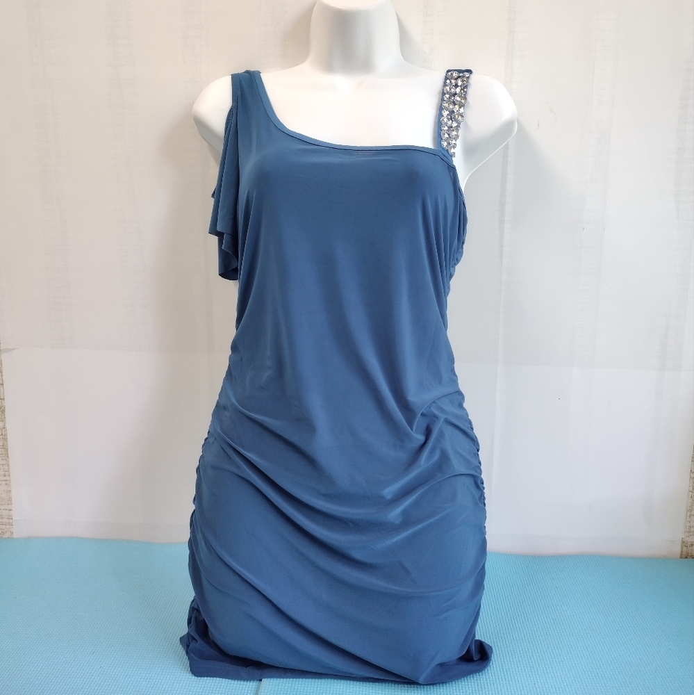 NEW Carpe Diem One Shoulder Ruched Party Dress Size XL - Picture 4 of 10